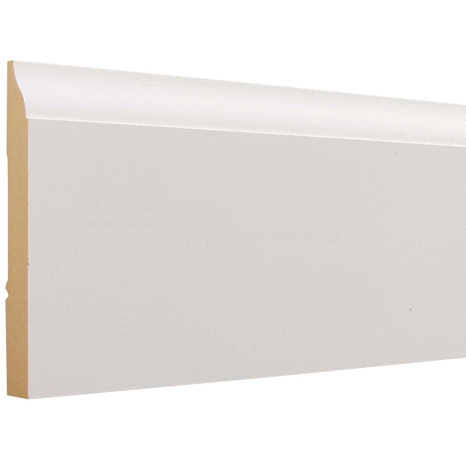 9/16-in x 3.25-in x 8-ft Primed Pine Baseboard Moulding Wm623 - Cheap Fitting