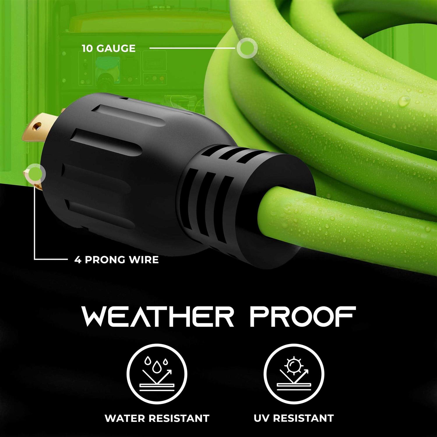 GearIT 30-Amp Generator Extension Cord 4-Prong 7500W - Cheap Fitting