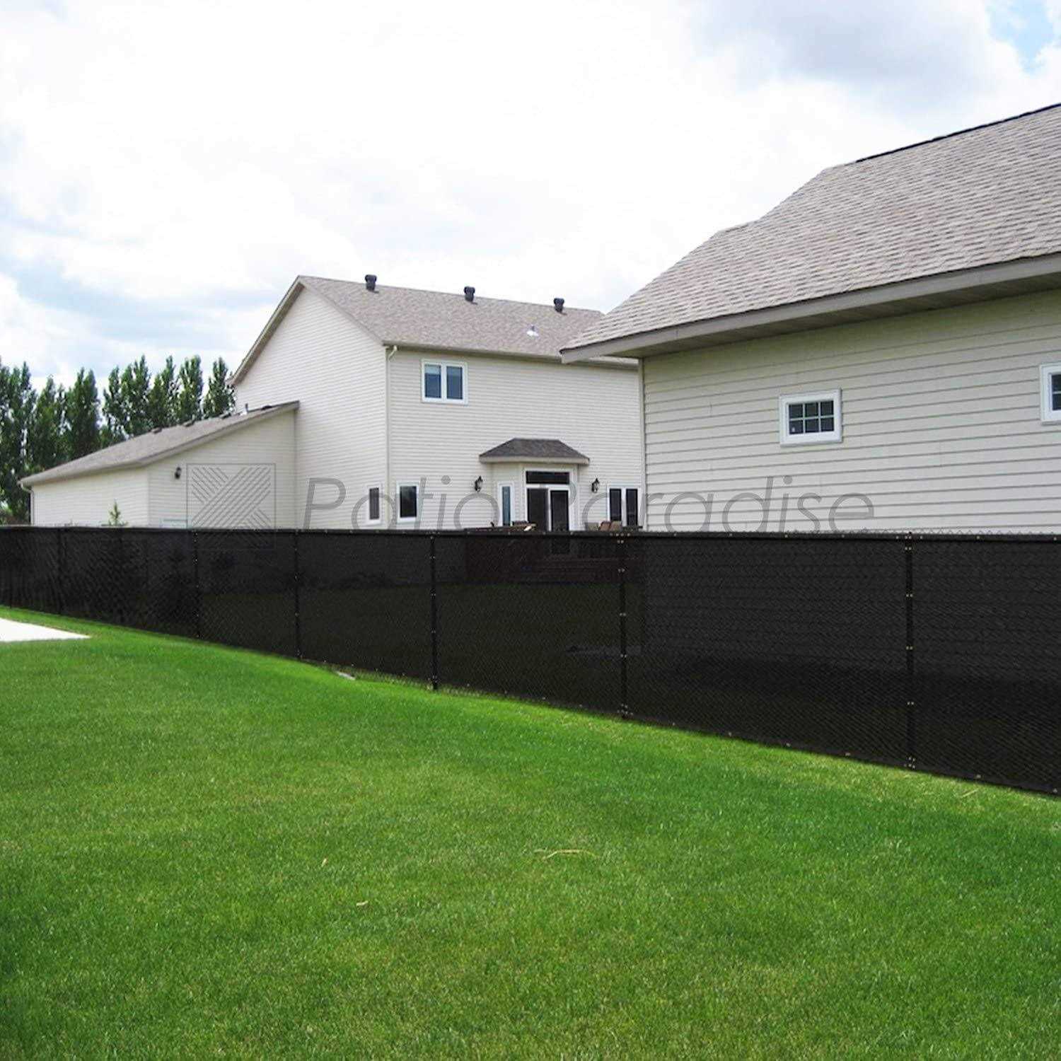 Patio 6 x Fence Privacy Screen Commercial Grade Mesh Shade Fabric with Brass Gromment Outdoor Windscreen - Cheap Fitting