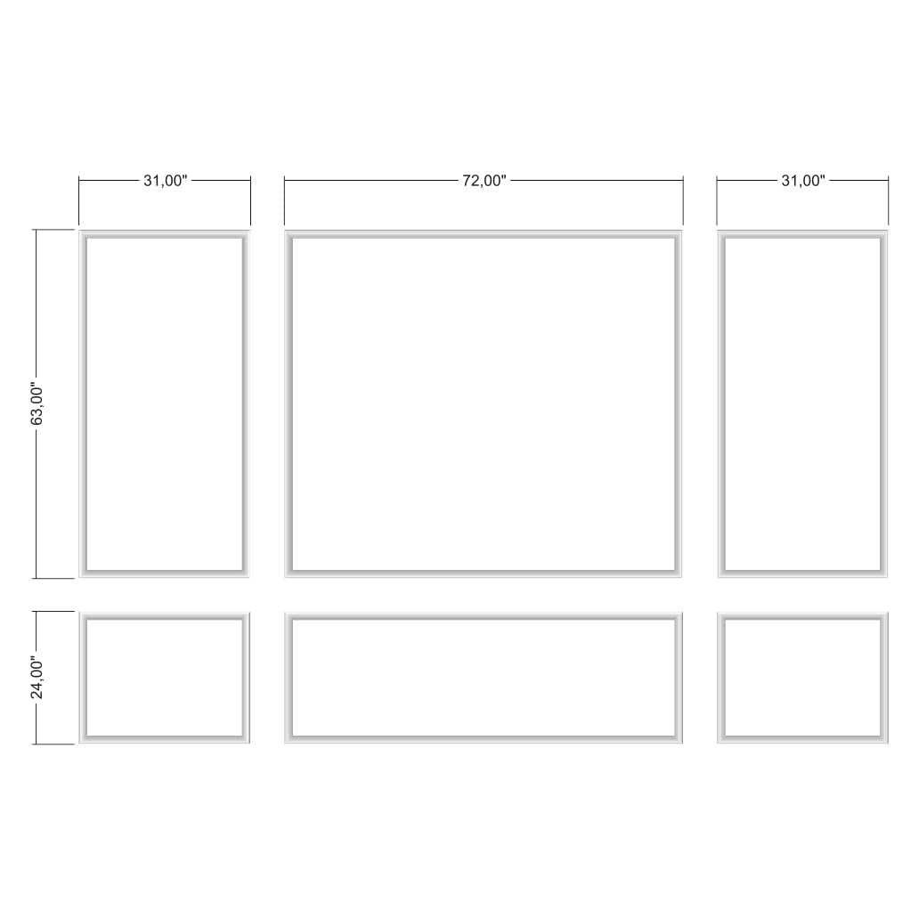 Birdeco Peel and Stick Pre-Cut Wall molding kit Pieces All Edges precut Factory Primed Wall molding Pieces to Make 3 top 3 Bottom Frames P-25 P - Cheap Fitting