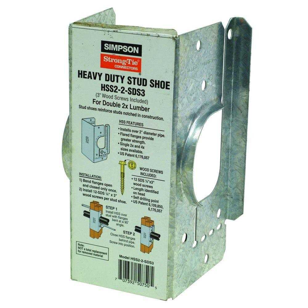 Simpson Strong-Tie HSS2-2-SDS3 Stud Shoe with Screws - Cheap Fitting