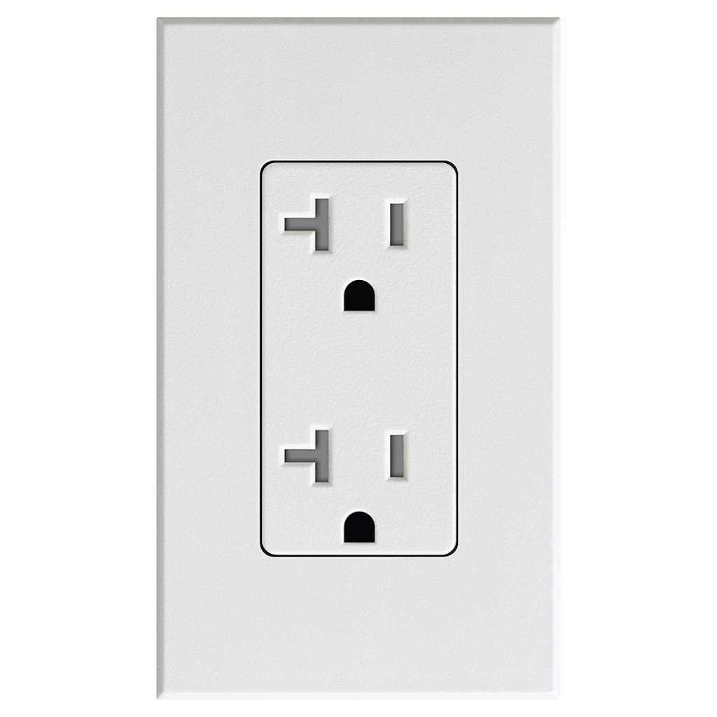Lutron SCRS-20-TR-SW Claro Tamper Resistant Receptacle - Cheap Fitting