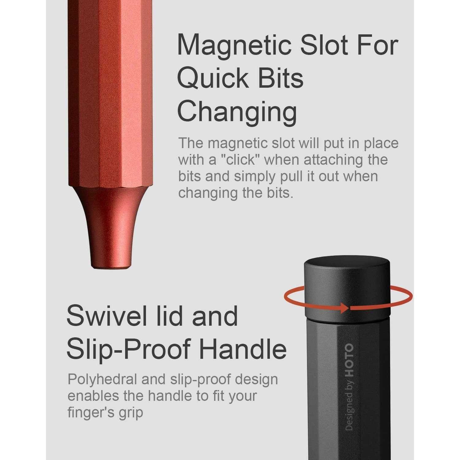 Hoto Precision Screwdriver Sets 24-in-1 Manual Screwdriver 24 pcs Tough S2 Steel Bits - Cheap Fitting