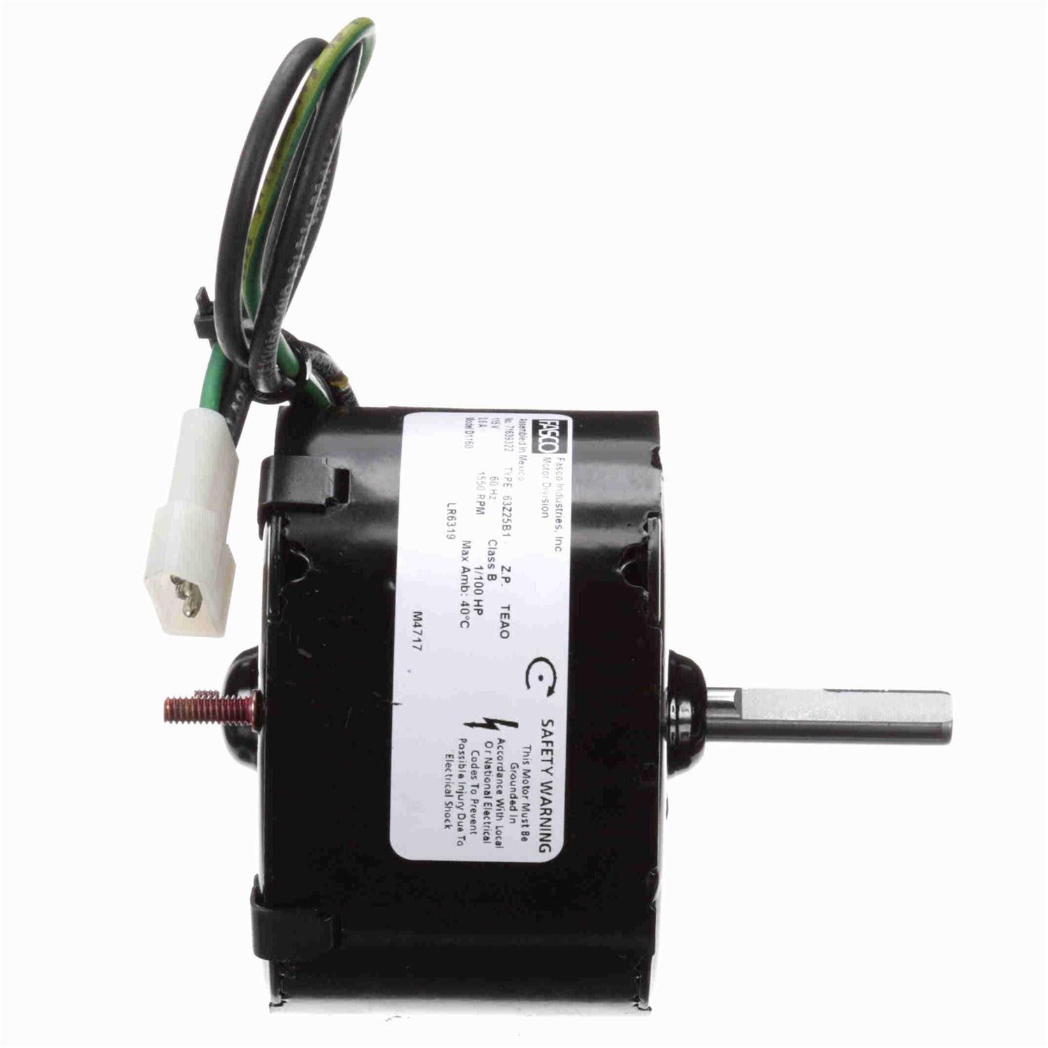 Fasco D1160 Motor,1/100 Hp,1550 Rpm,3.3,115V - Cheap Fitting