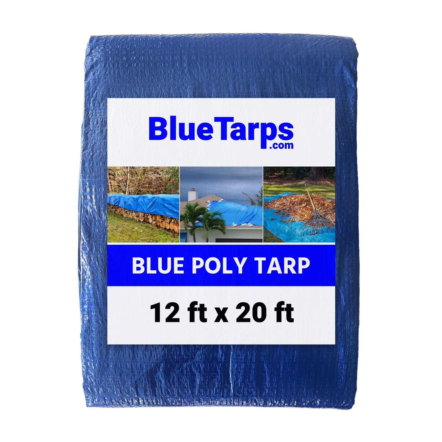 10′ x 12′ | Blue Poly Tarp - Cheap Fitting