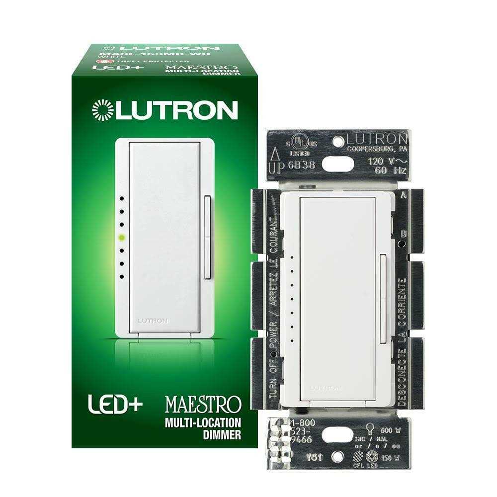Lutron MACL-153MR-WH Maestro 120-Watt Multi-Location CFL LED Digital Dimmer - Cheap Fitting