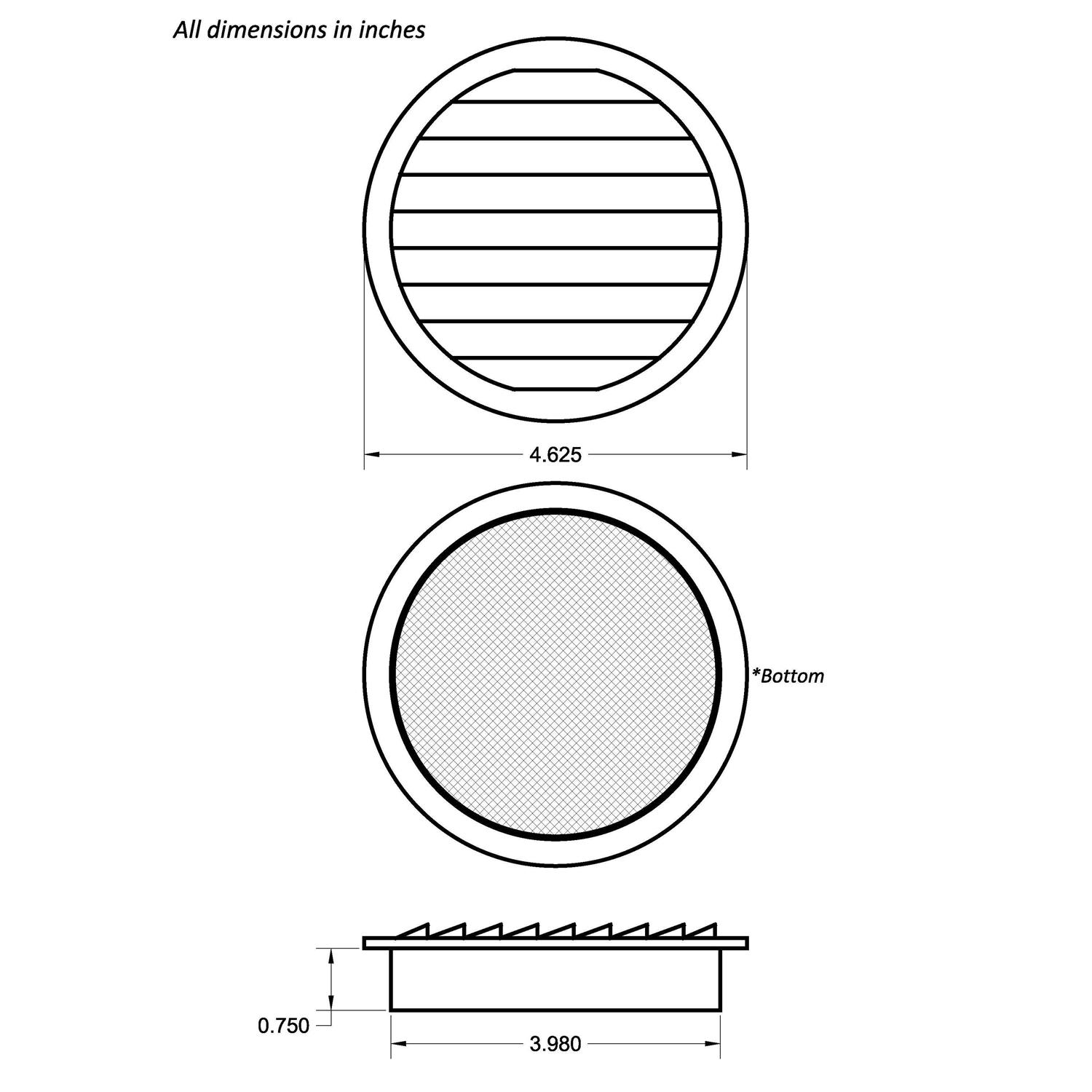 Round Copper Vent - Cheap Fitting