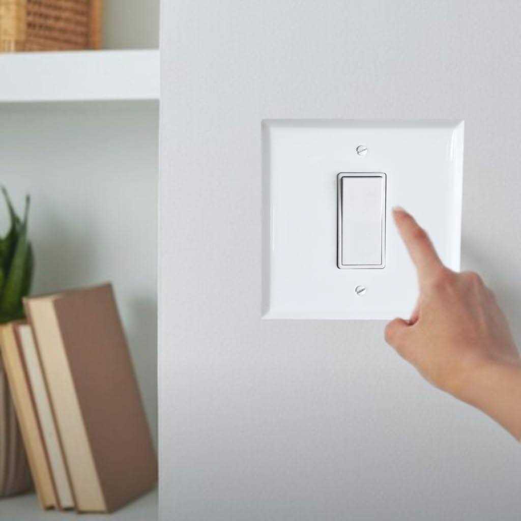 Corla Oversized Metal Light Switch Plate 5.5” Jumbo 2 Gang 1 Centered White Extra Large Size Smooth Wall Outlet Blank One Single Rocker Double Gang Cover - Cheap Fitting