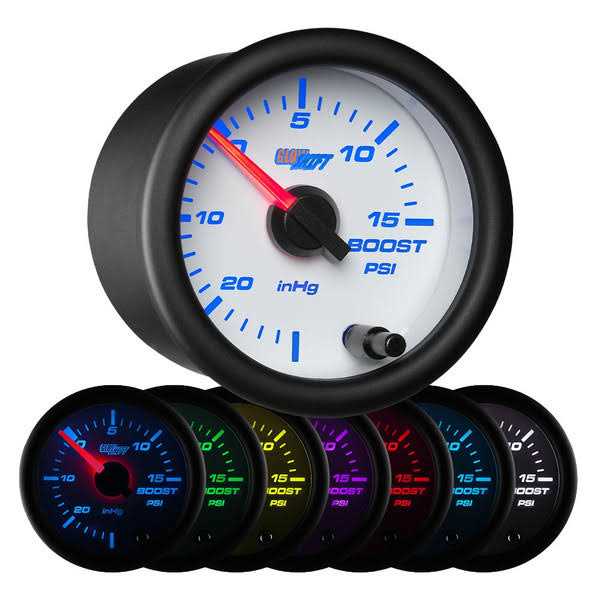 GlowShift Tinted 7 Color PSI Turbo Boost / Vacuum Gauge Kit - Cheap Fitting