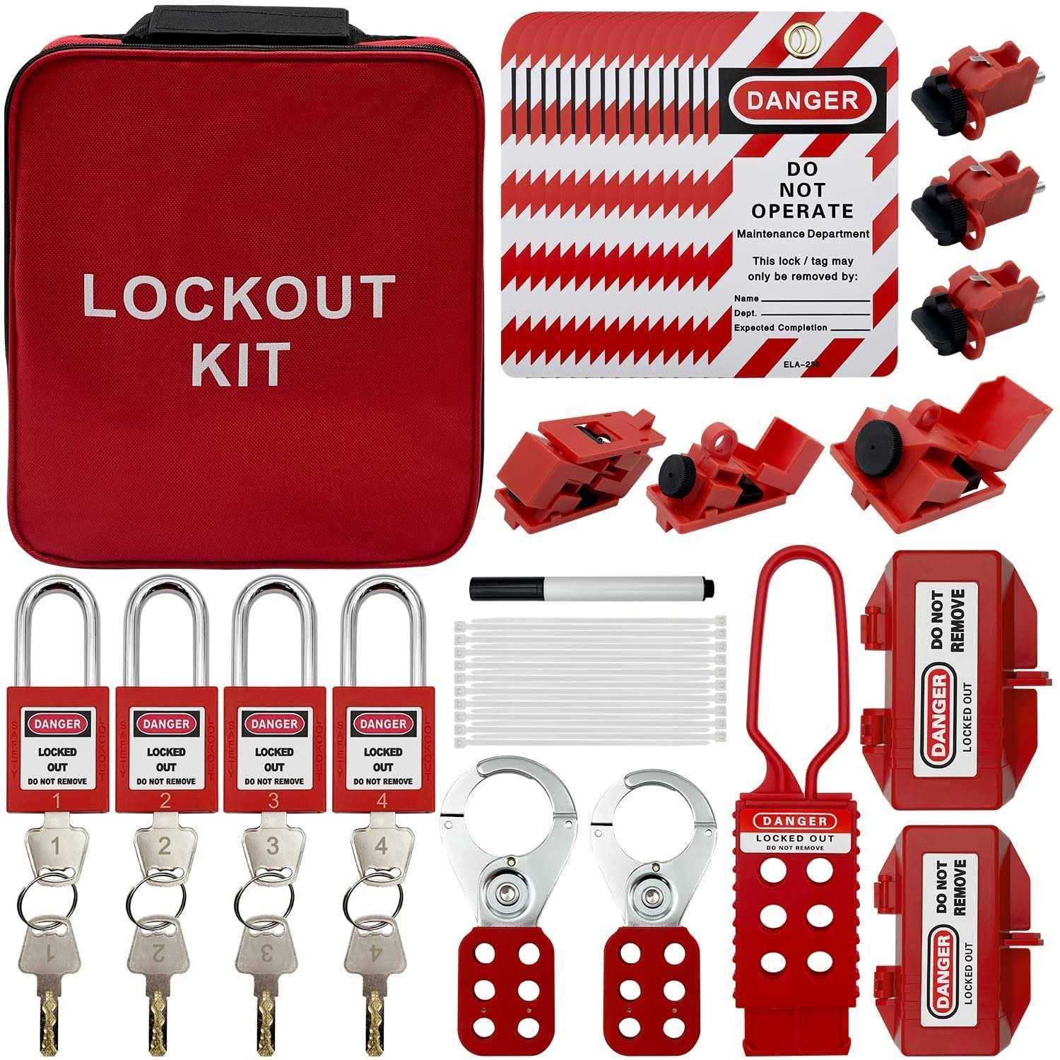 Lockout Tagout Kit Electrical Loto Clamp-On Circuit Breaker Lockout - Cheap Fitting