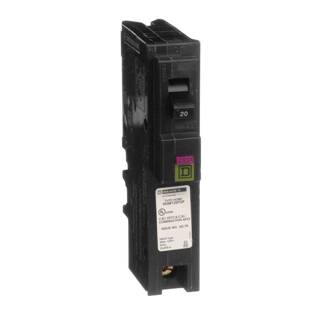 Square D HOM120PDFC Homeline Single-Pole Dual Function Circuit Breaker - Cheap Fitting