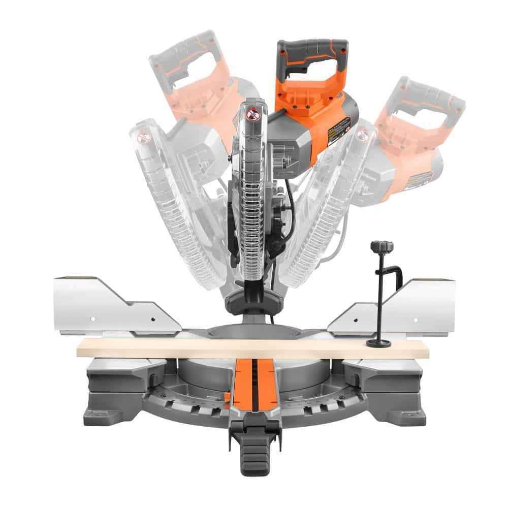 RIDGID 15 Amp 12 in. Corded Sliding Miter Saw and Universal Mobile Miter Saw Stand with Mounting Braces - Cheap Fitting