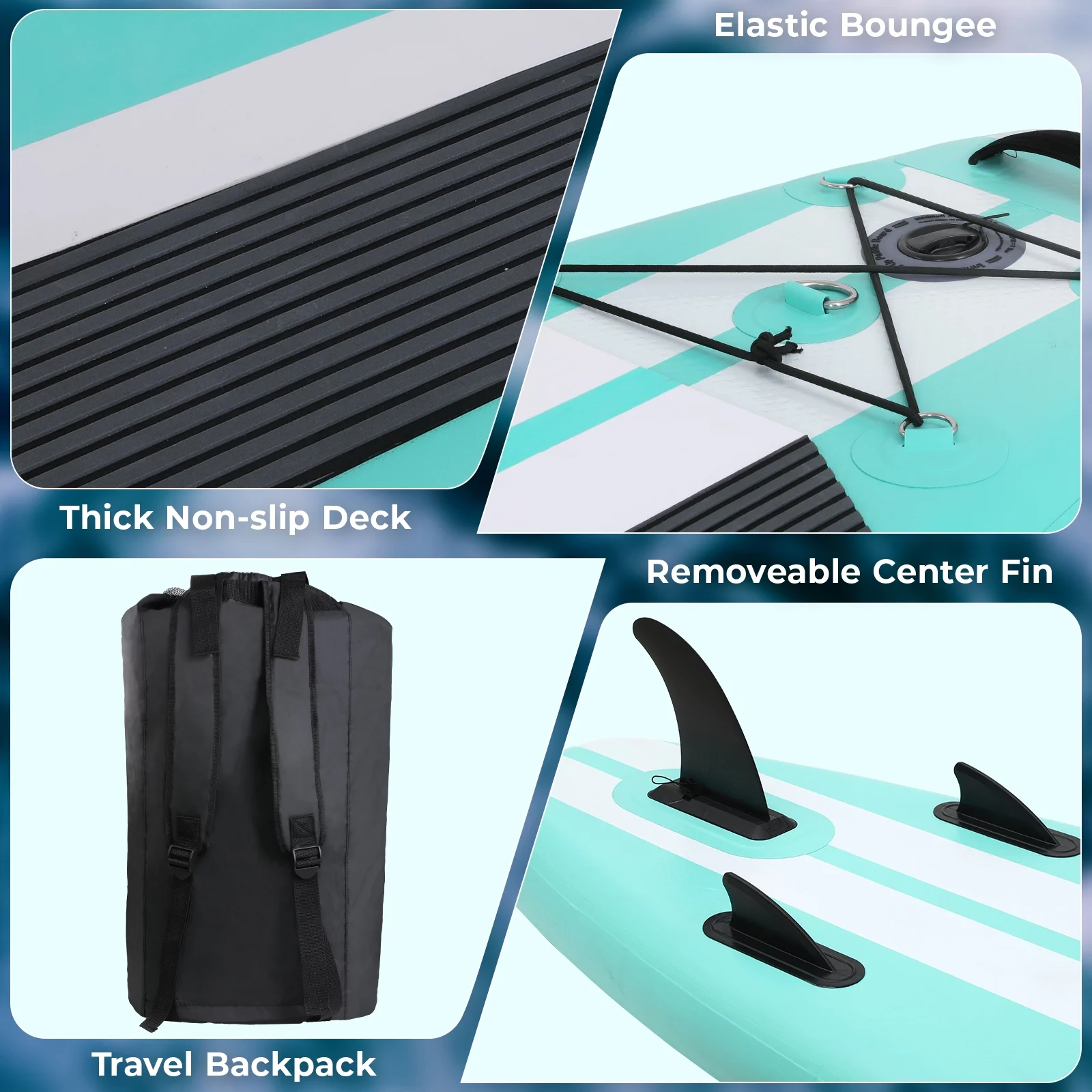 Arlopu 11FT Stand Up Paddle Board Inflatable with Premium SUP Accessories & Backpack, Non-Slip Deck, Waterproof Bag, Leash, Paddle and Hand Pump - Cheap Fitting