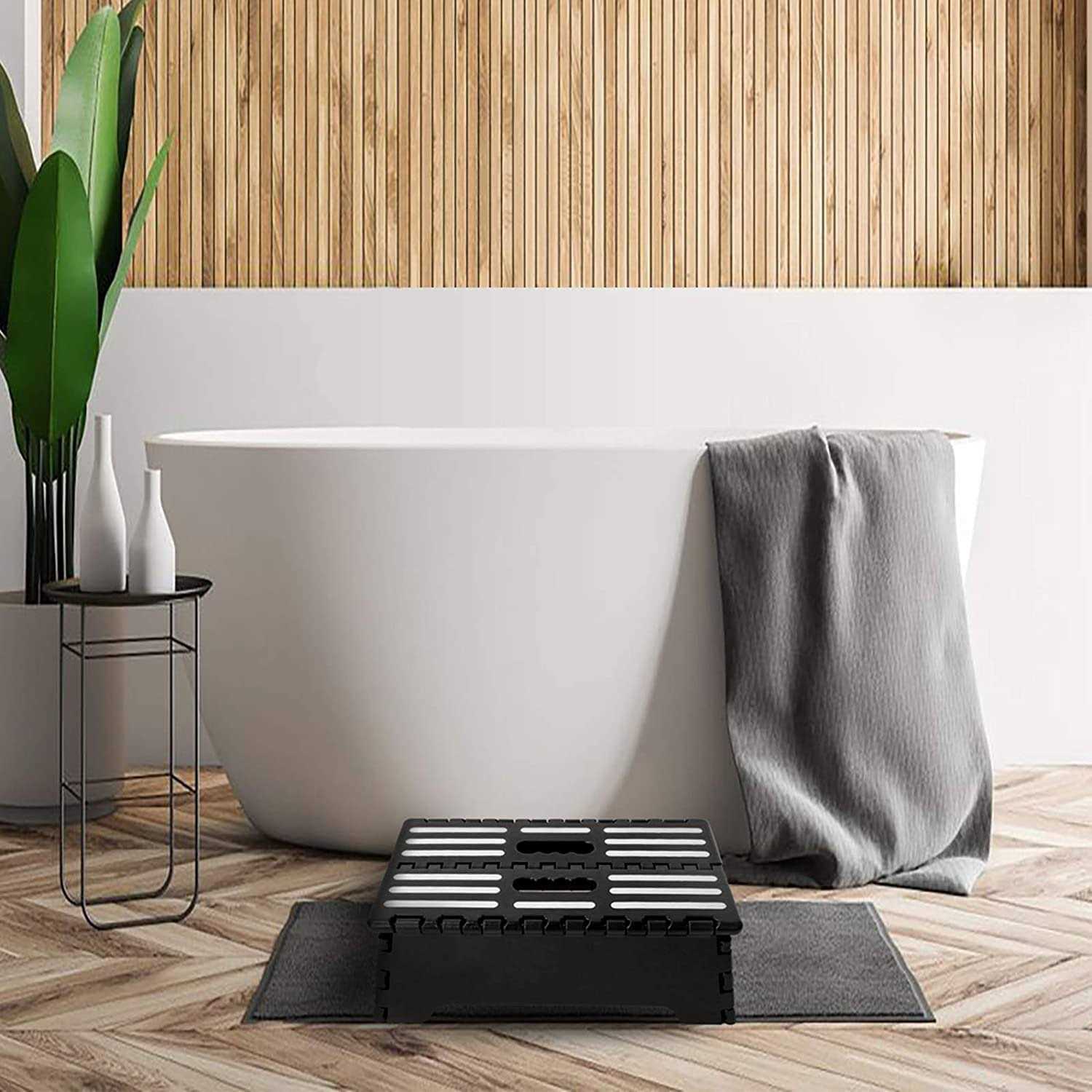 wefaner 5 inch Lightweight Portable Folding Step Great for Kitchen, Bathroom, Bedroom, Kids or Adults -Opens Easy with One Flip - Cheap Fitting