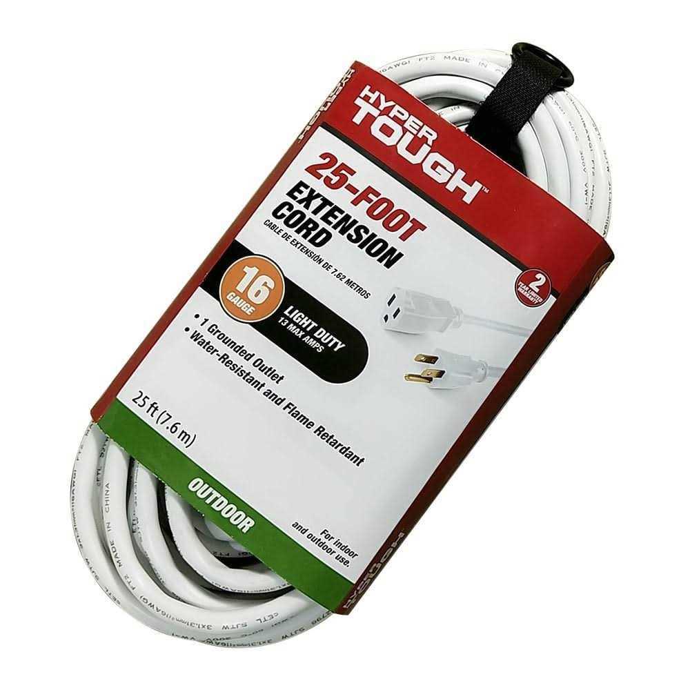Hyper Tough 3 Prong Single Outlet Outdoor Extension Cord - Cheap Fitting
