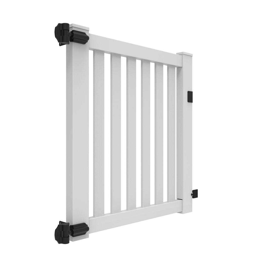 Freedom Terex 4-ft H x 4-ft W White Vinyl Fence Gate Kit - Cheap Fitting
