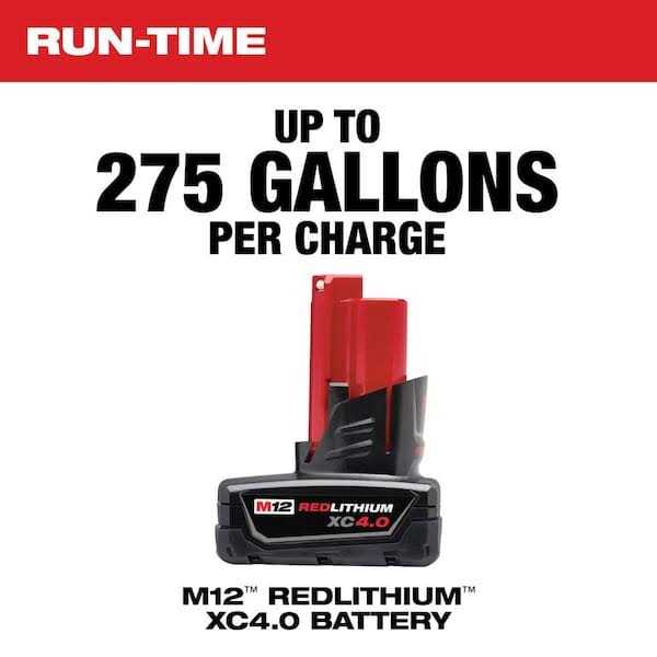 Milwaukee M12 12-Volt Lithium-Ion Cordless 9 GPM 0 HP Submersible Stick Water Transfer Pump w/M12 4.0Ah Batt and Charger - Cheap Fitting