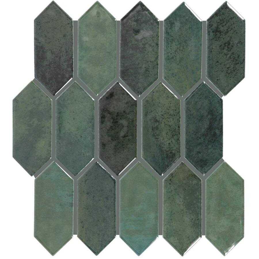 Daltile Miramo 11 in. x 12 in. Glazed Ceramic Picket Mosaic Tile - Cheap Fitting