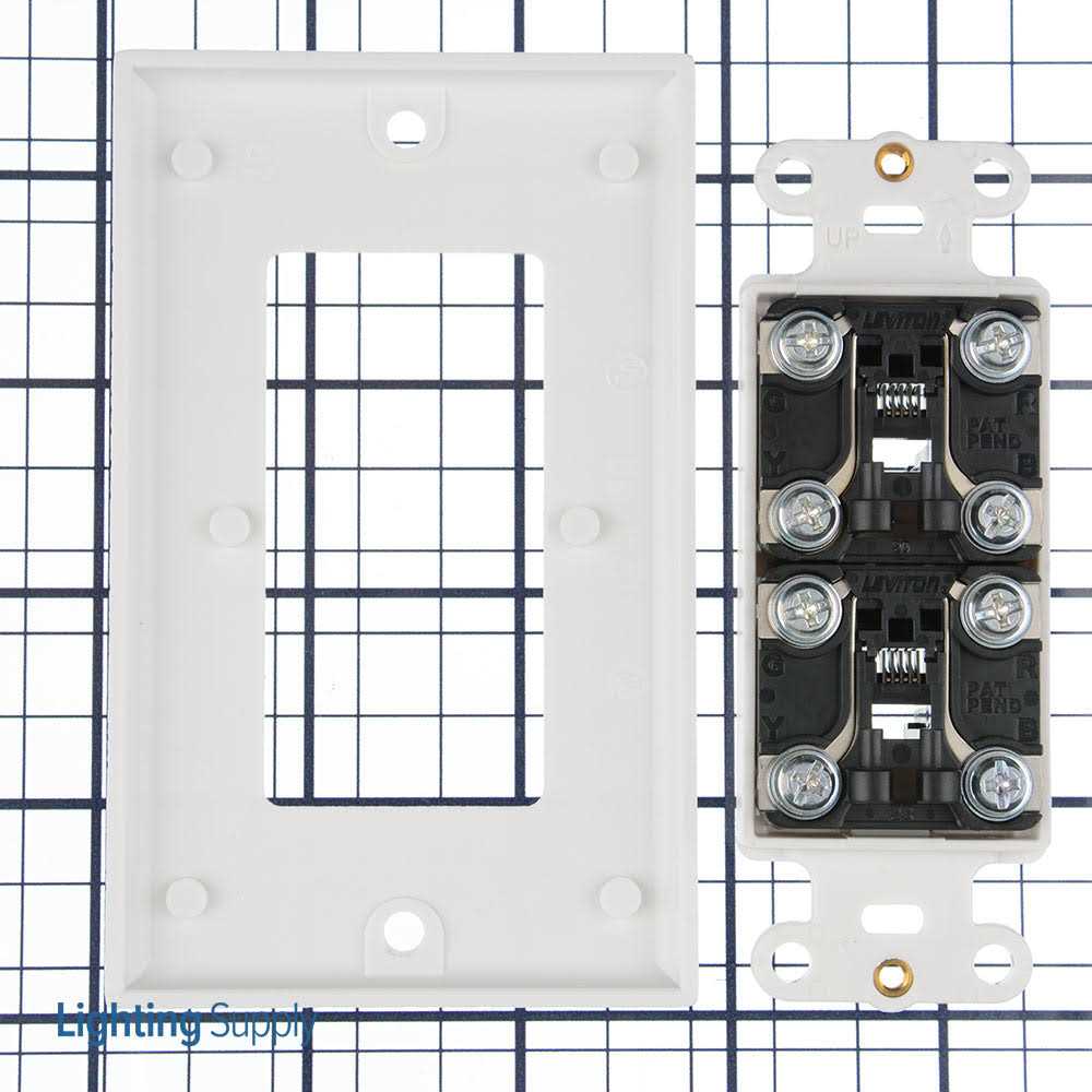 Leviton 40144-W Decora Telephone Wall Jack Assembly - Cheap Fitting