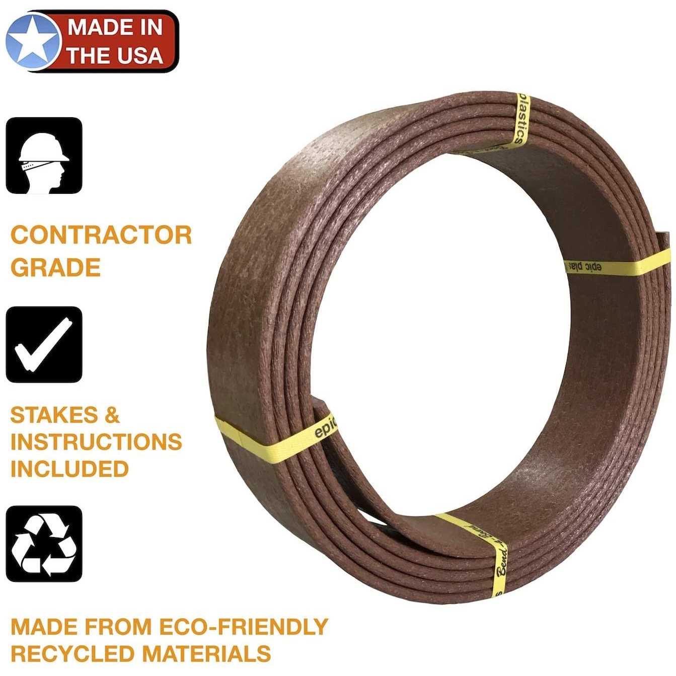 USA Made Heavy Duty Landscape Edging Garden Planter & Pathway Bender Board Edge Border Kit - Cheap Fitting