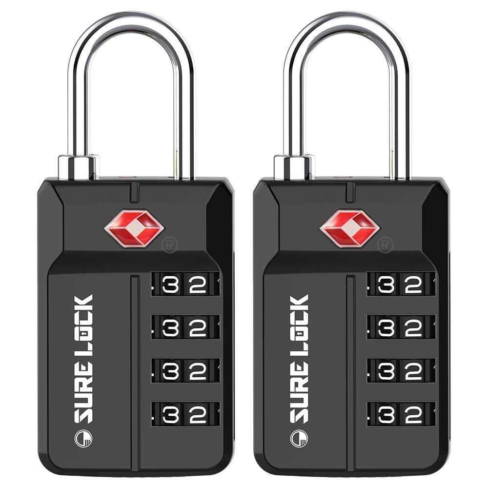 SURE LOCK Tsa Approved Travel Luggage Locks Open Alert Combination Lock for School Office Gym Locker,Toolbox - Cheap Fitting