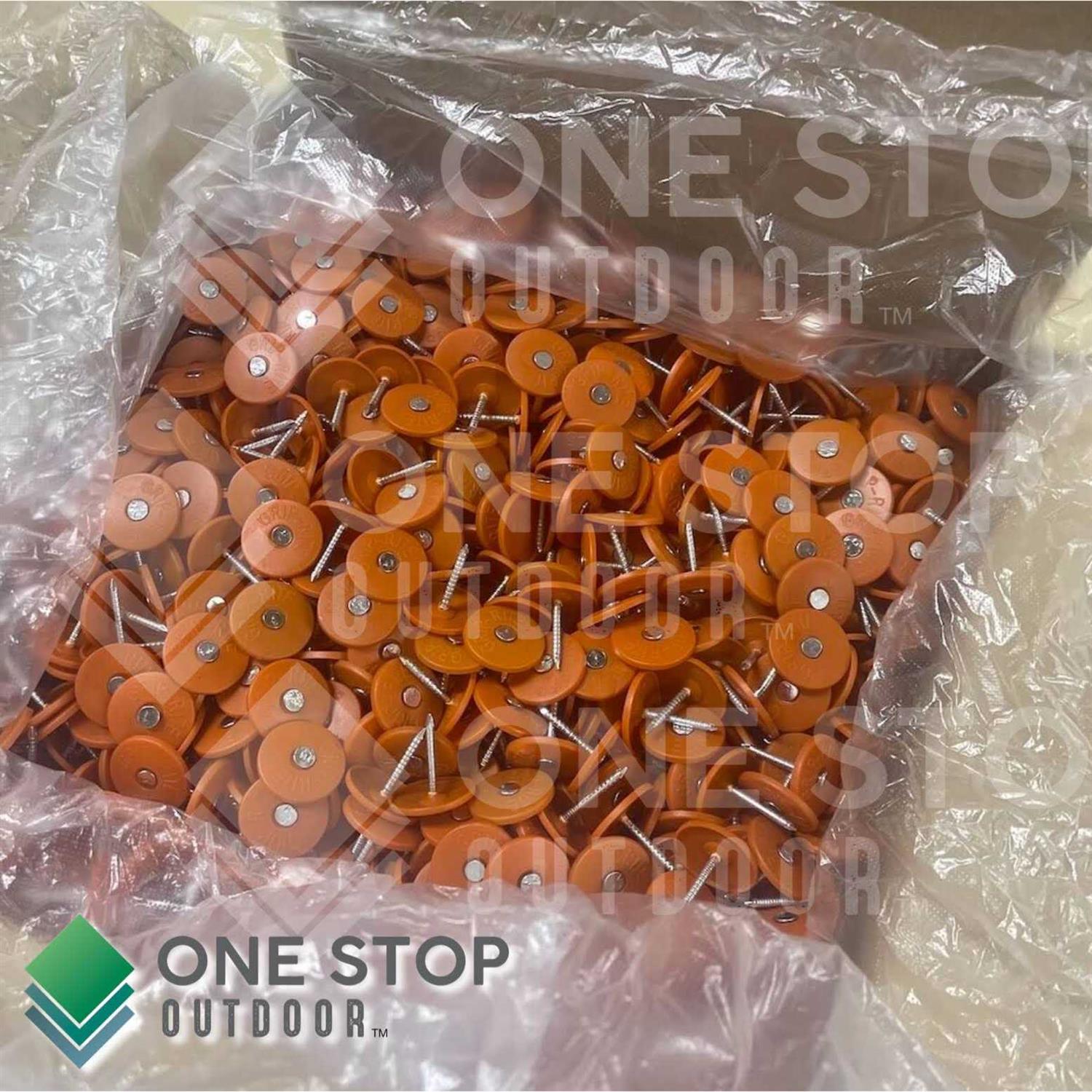 One Stop Outdoor Round Plastic Cap Nail 1 Inch Roofing Nails Galvanized Tar Paper Nails for House Wrap Fastening Foam Board Roofing Felt Insulation Film - Cheap Fitting