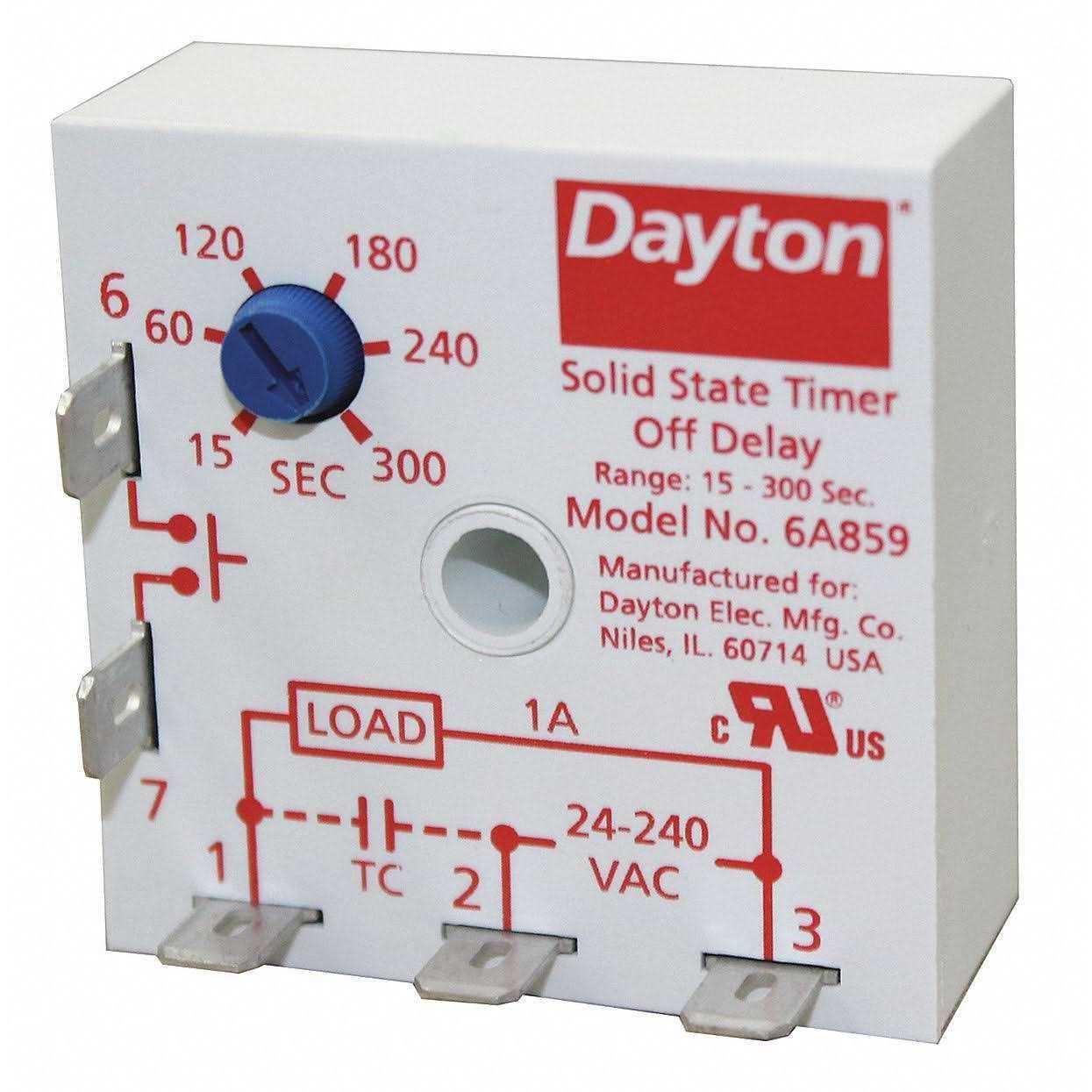 Dayton 6A859 Encapsulated Timer Relay - Cheap Fitting