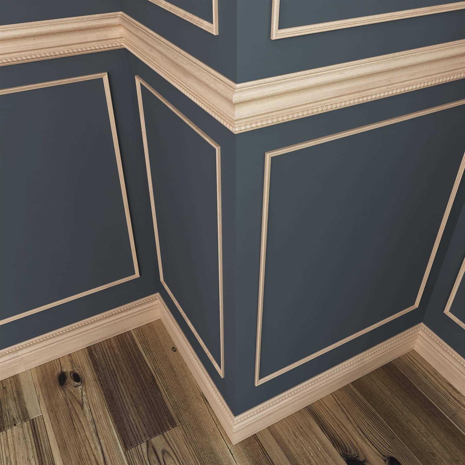 Ornamental Mouldings 41-4WHW .25 in. D X .406 in. W X 47.5 in. L - Cheap Fitting