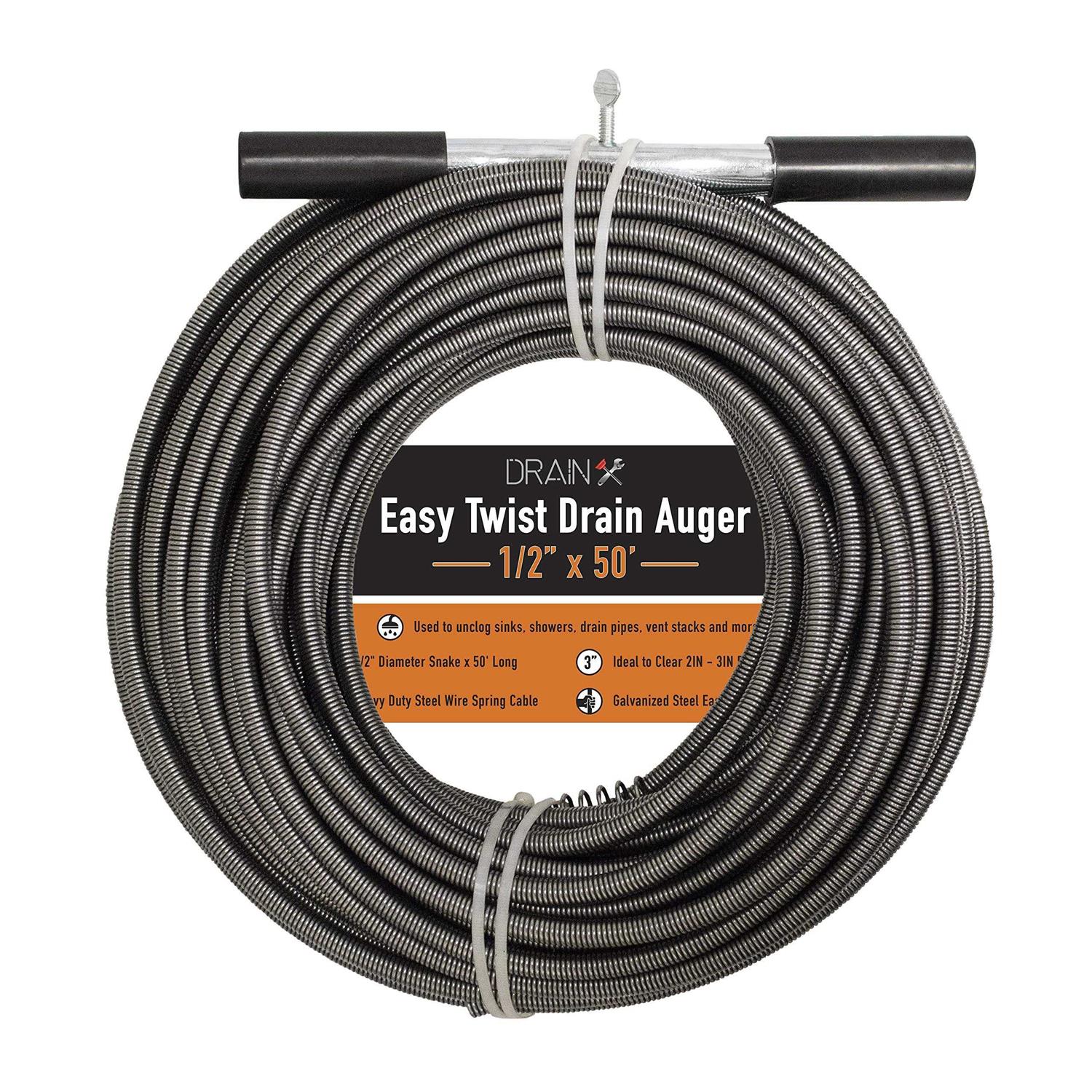 Drainx Easy Twist Drain Auger - Cheap Fitting