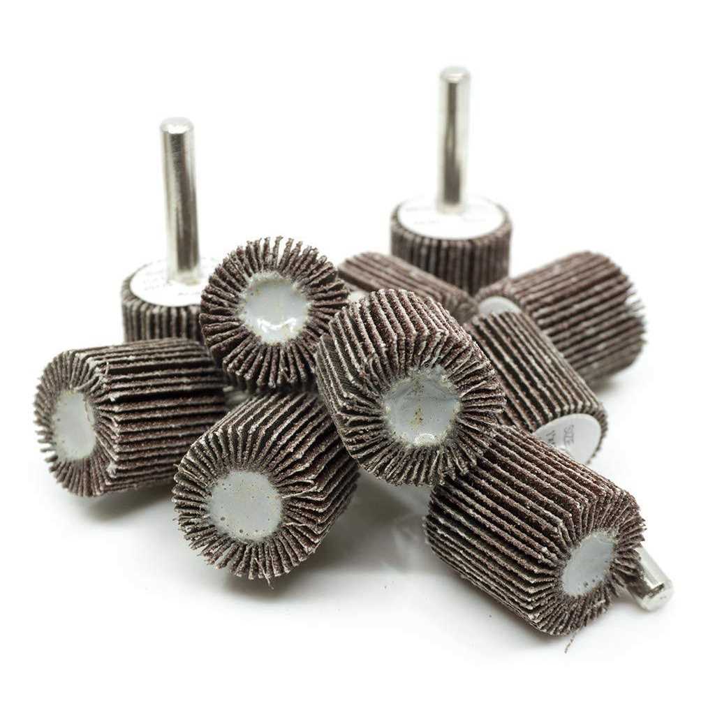 Benchmark Abrasives 1 Aluminum Oxide Flap Wheel with 1/4 Shank Mounted - Cheap Fitting