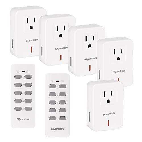 Syantek Remote Control Outlet Wireless Light Switch for Household Appliances - Cheap Fitting