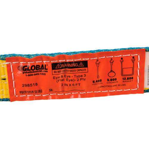 Global Industrial Poly Web Sling Eye&Eye - Cheap Fitting