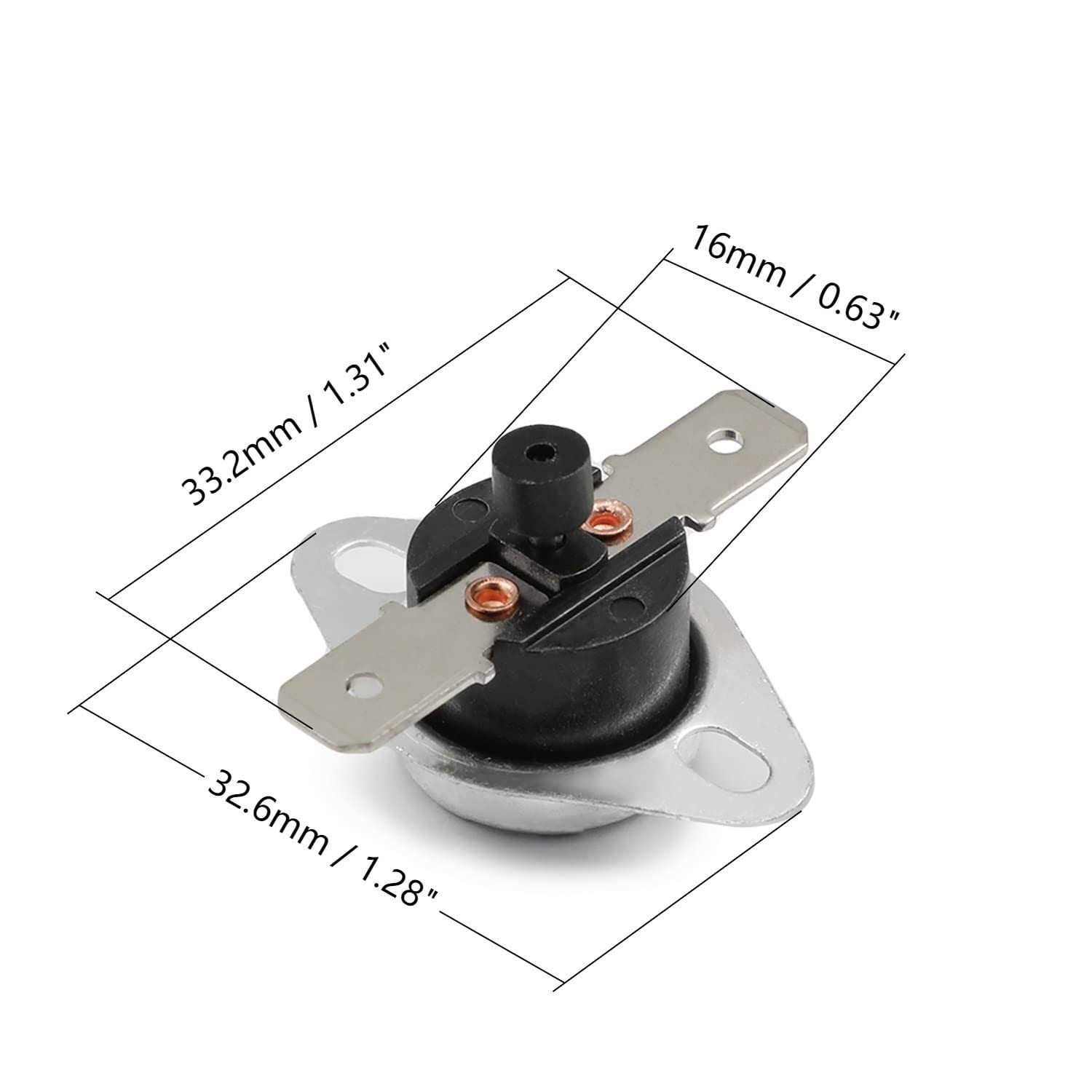 Fielect KSD301 Thermostat Temperature Control Switch Adjust Snap Disc Temperature Switch Normally Closed 2 Pcs - Cheap Fitting