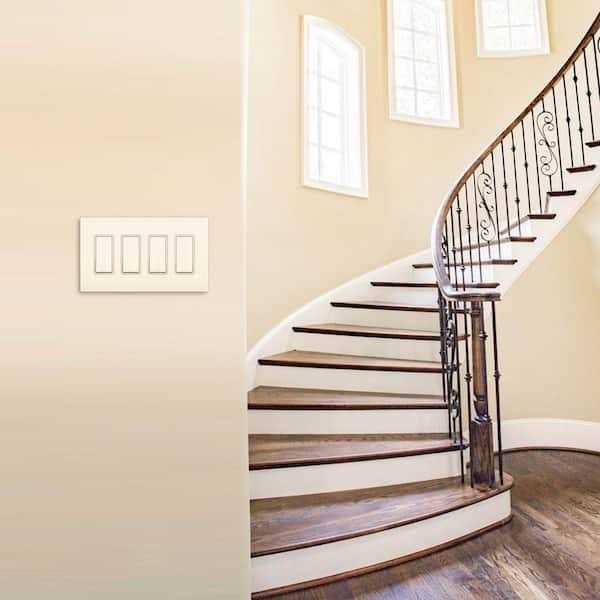 radiant Four-Gang Screwless Wall Plate - Cheap Fitting