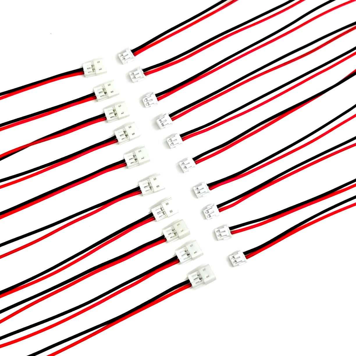 Babaobox 10pairs 24AWG JST ZH1.5mm 2PIN Micro Electrical Male and Female Connector Plug with 150mm Wire Cables - Cheap Fitting