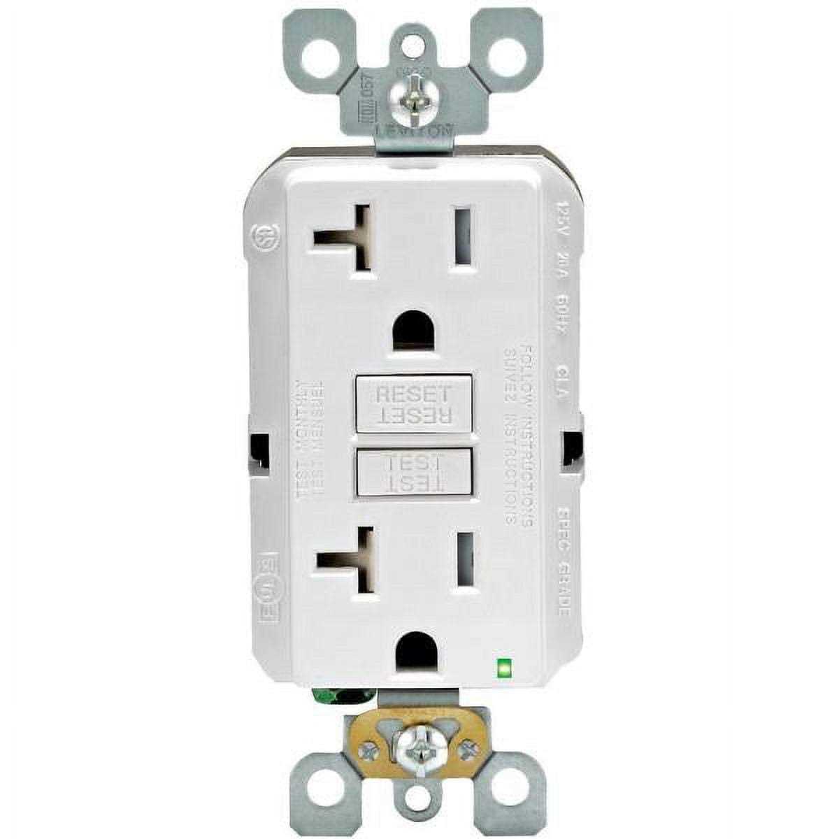 Leviton 15 Amp 125-Volt Duplex SmarTest Self-Test SmartlockPro Tamper Resistant GFCI Outlet - Cheap Fitting