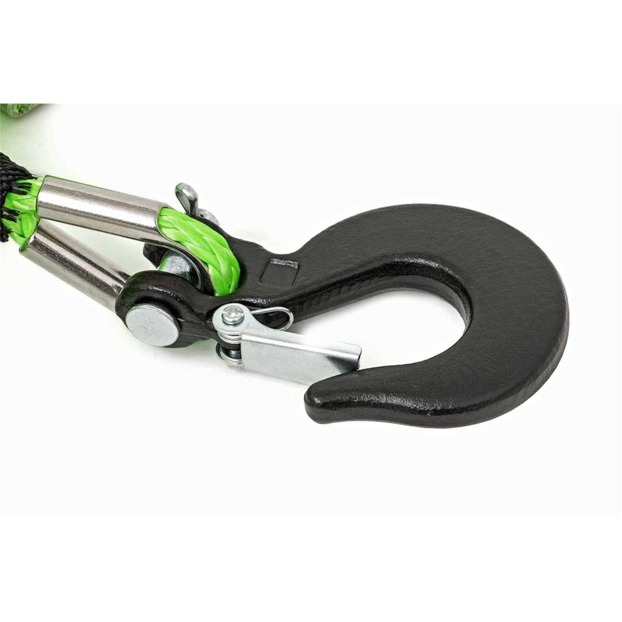 Rough Country RS142 Green 1/4in Synthetic Winch Rope - Cheap Fitting