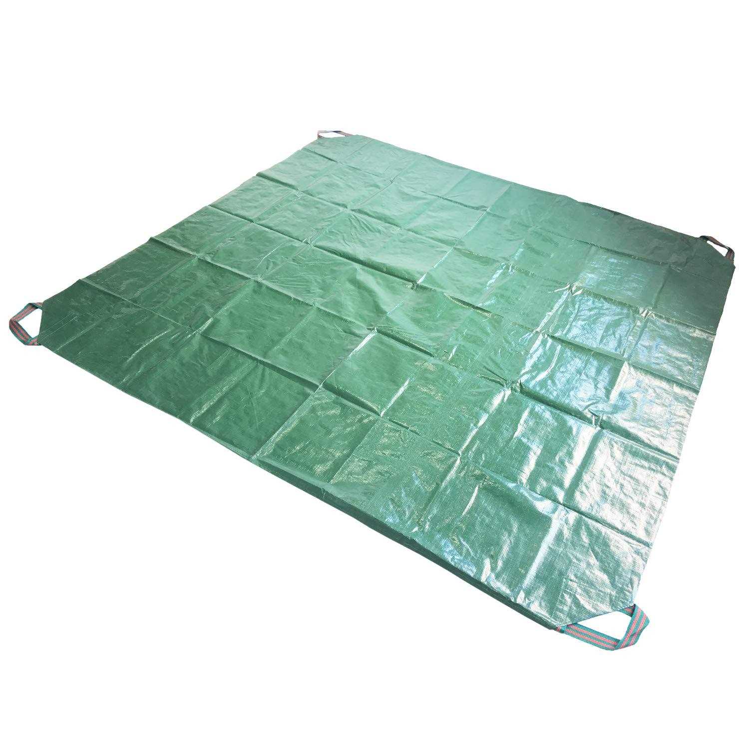 Tespher 7x7Ft Waterproof Tarp Yard Garden Leaf Tarp with 4 Handles for Sandbox Cover,Outdoor Tarp,Lawn Debris Tarp,Landscape Pruning Tarp,Tent - Cheap Fitting