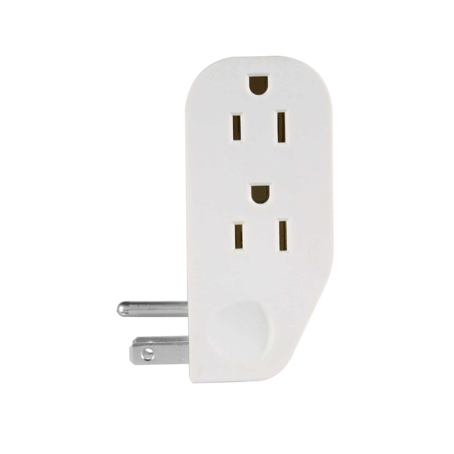 Hyper Tough 3-Outlet Grounded Right Angle Plug-In Type Wall Tap - Cheap Fitting