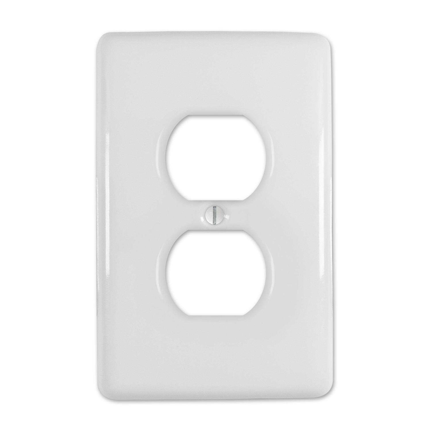 Amerelle Wall Plate Metro White 1 gang Ceramic Duplex 3000DW - Cheap Fitting