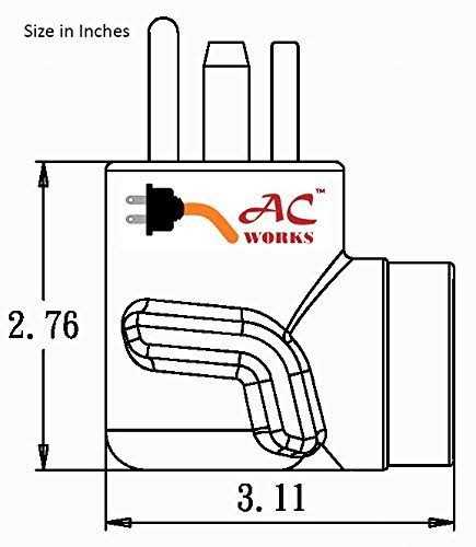 AC WORKS 30 Amp 4-Prong Dryer Wall Outlet Adapter AD1430520 - Cheap Fitting