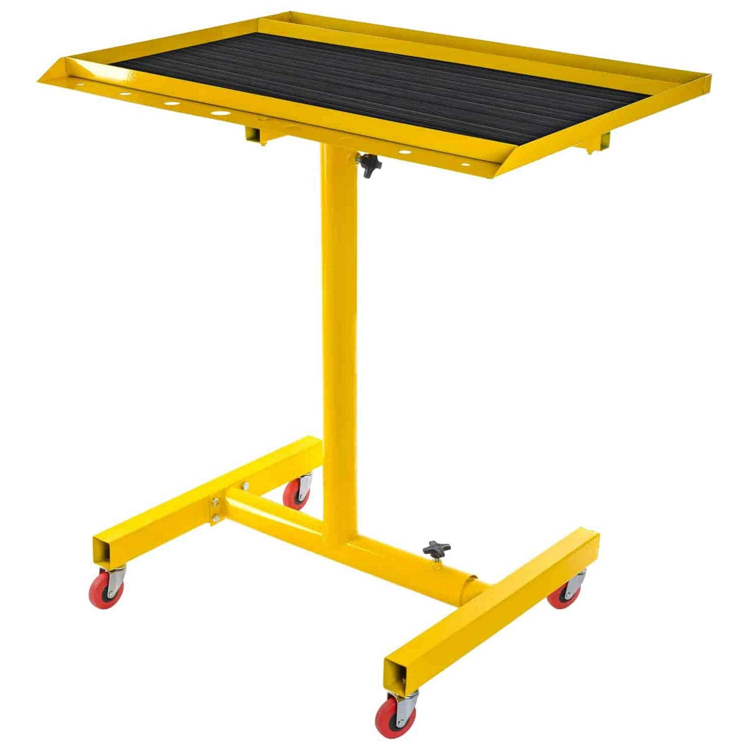 JEGS 81420 Rolling Work Table 200 lb. Capacity Adjustable from - Cheap Fitting