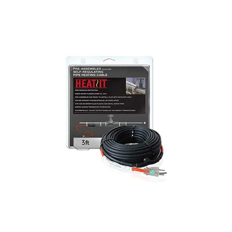 HEATIT JHSF 120V Self Regulating Pre-assembled Pipe Heating Cable - Cheap Fitting