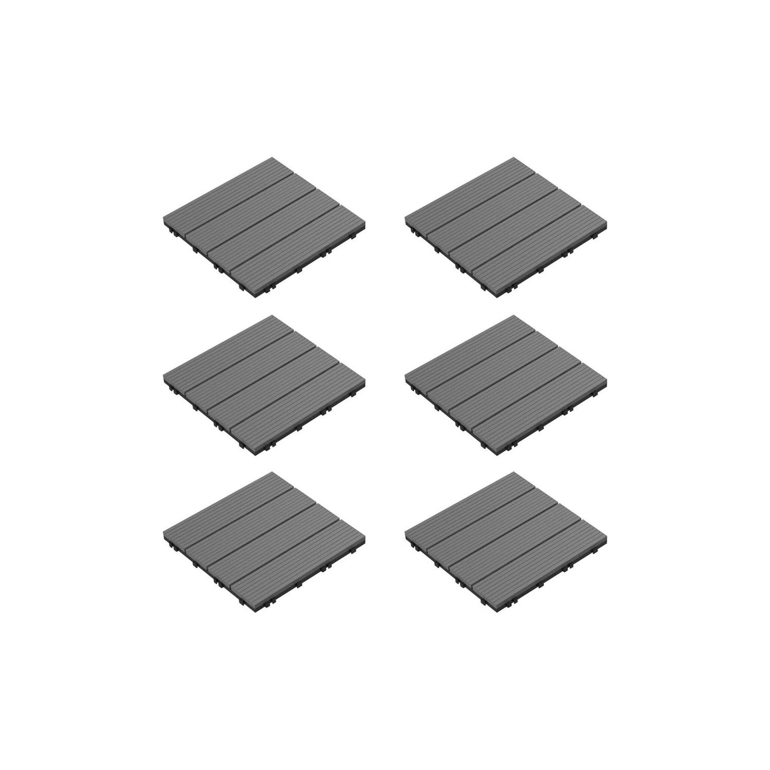 Pure Garden 12 in. x 12 Outdoor Interlocking Slat Polypropylene Patio and Deck Tile Flooring - Cheap Fitting