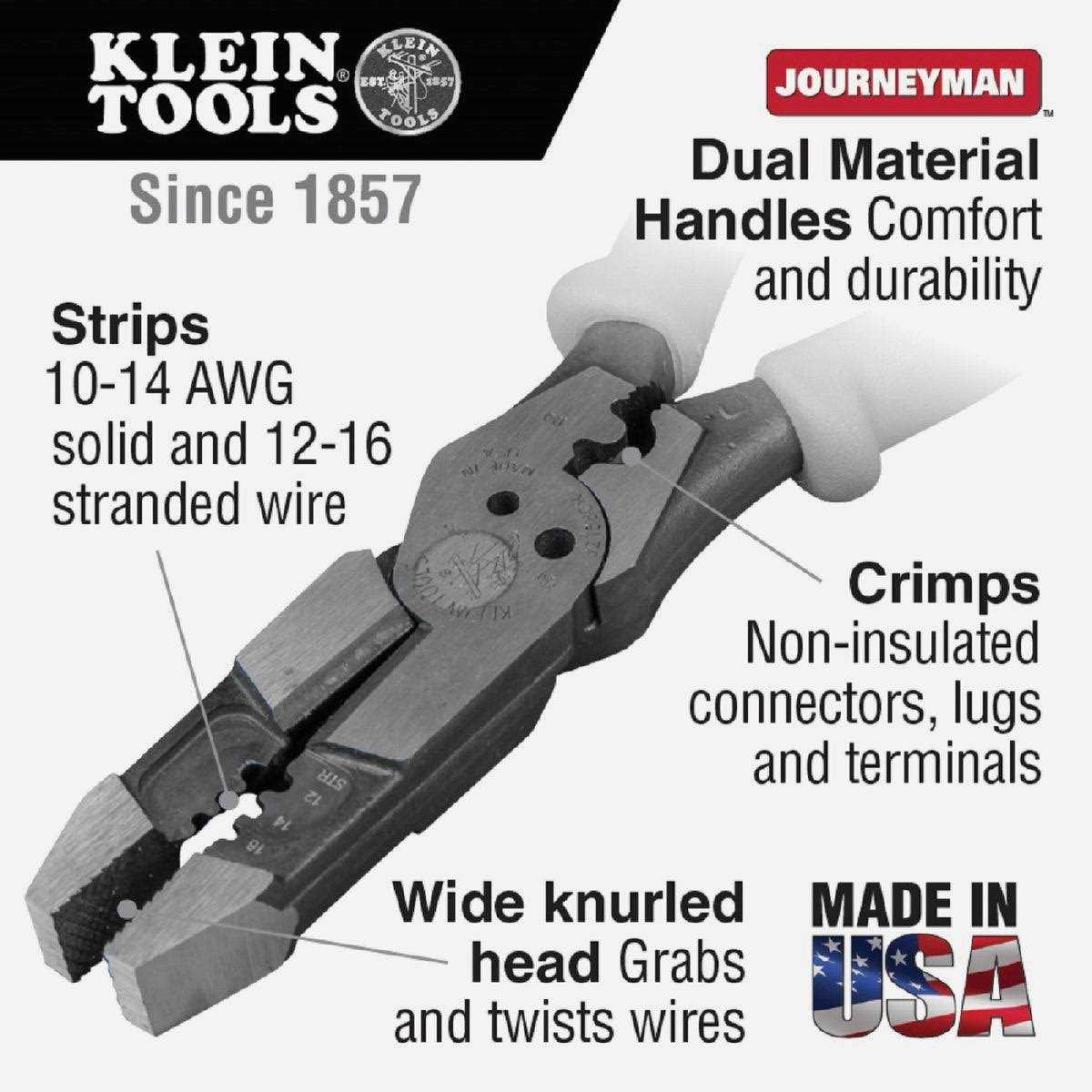 Klein Tools J215-8CR Hybrid Pliers - Cheap Fitting