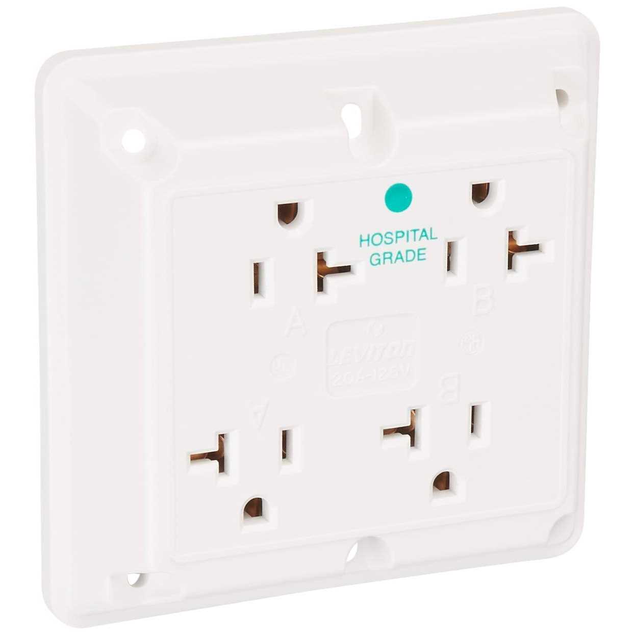 Leviton 20 Amp Industrial Grade Heavy Duty 4-in-1 Grounding Outlet, Red 21254-R - Cheap Fitting