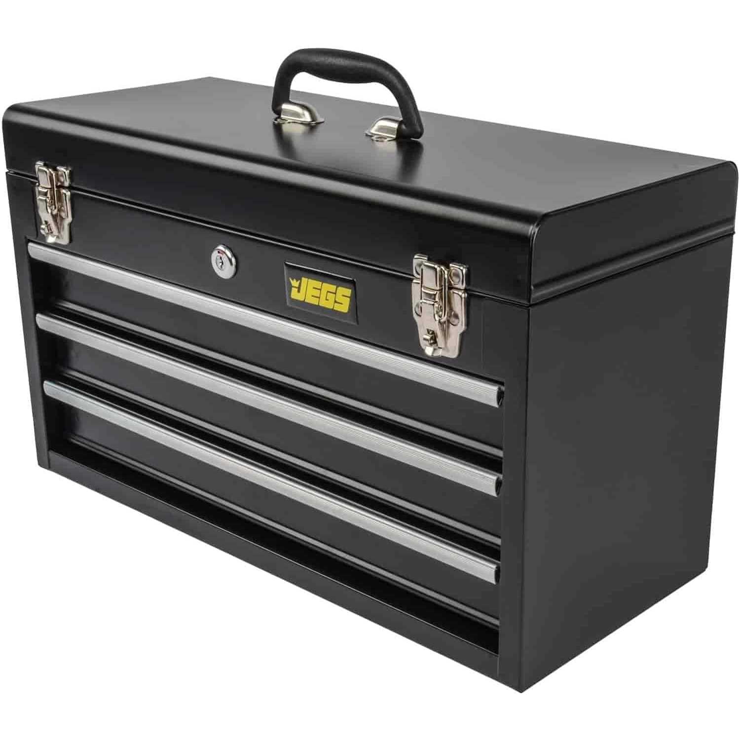 JEGS 81400 Portable 3 Drawer Tool Box - Cheap Fitting