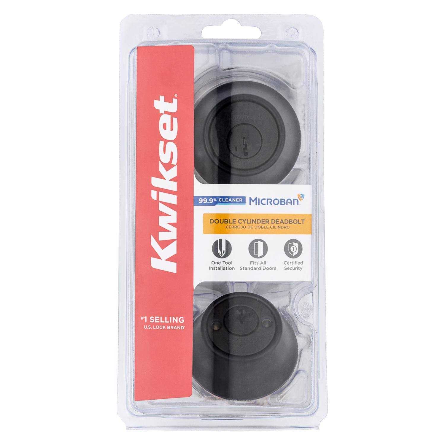 Kwikset Double Cylinder Deadbolt SmartKey Security Matte Black Metal 96650-515 - Cheap Fitting