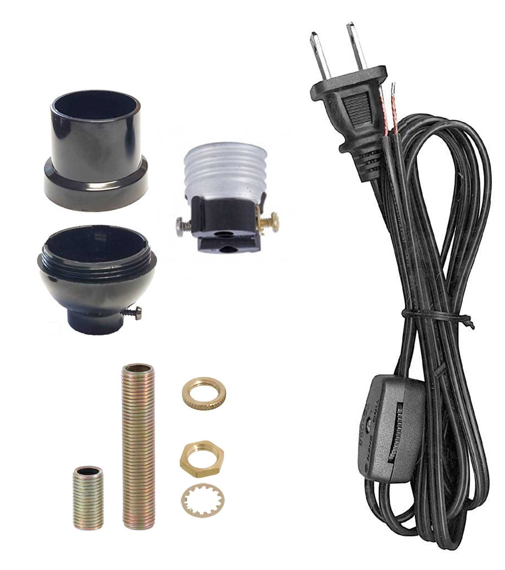 B&p Lamp Keyless Table Lamp Wiring Kit with Plastic Socket and Rotary Switch Lamp Cord 30590 - Cheap Fitting