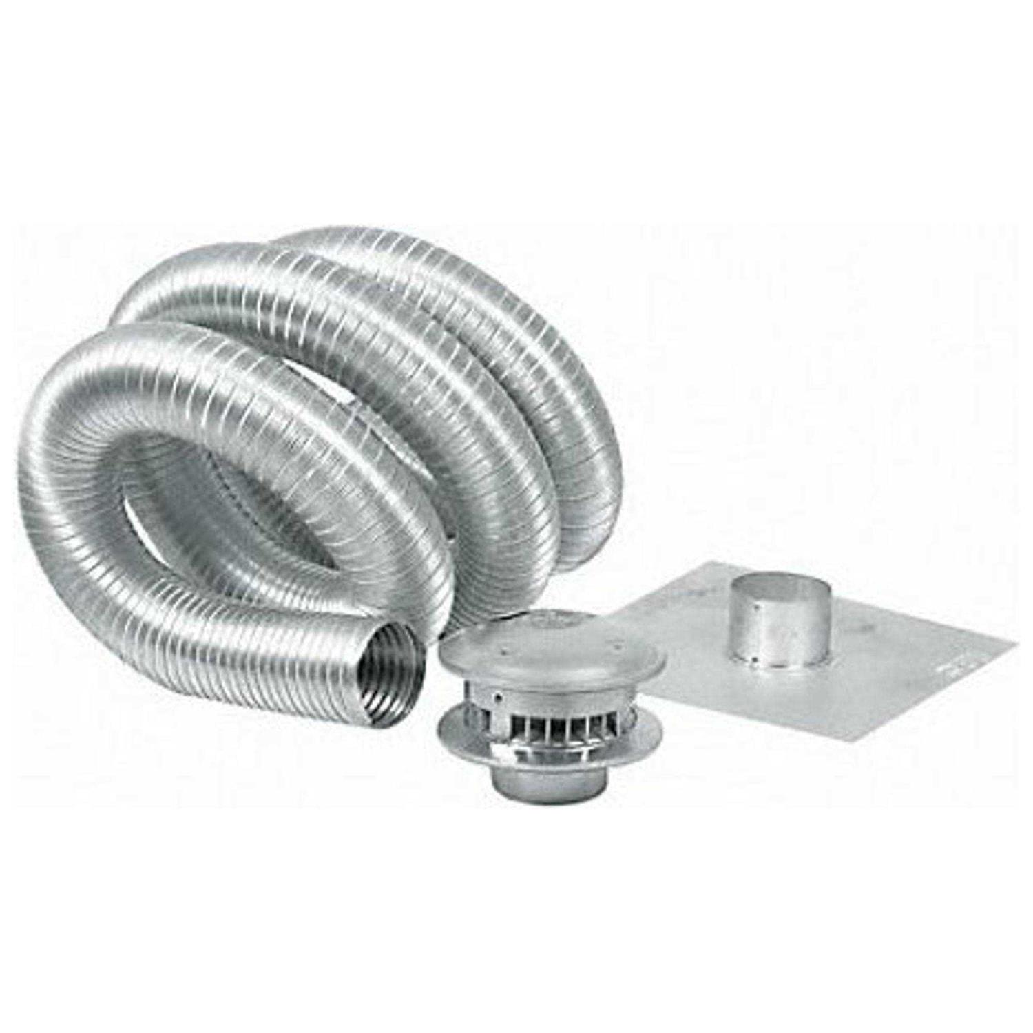 Ameri-Vent Chimney Liner,4 x 35 ft.,Aluminum 4ALK35 - Cheap Fitting